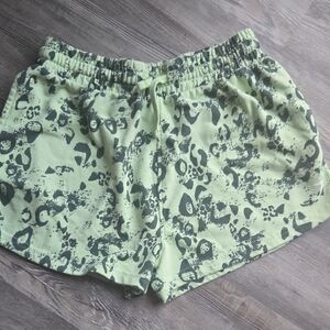 Gymshark Green and Black Patterned Athletic Shorts